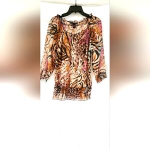 Jennifer and grace mutli colored sheer top